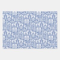 Dala Horse Collage Periwinkle