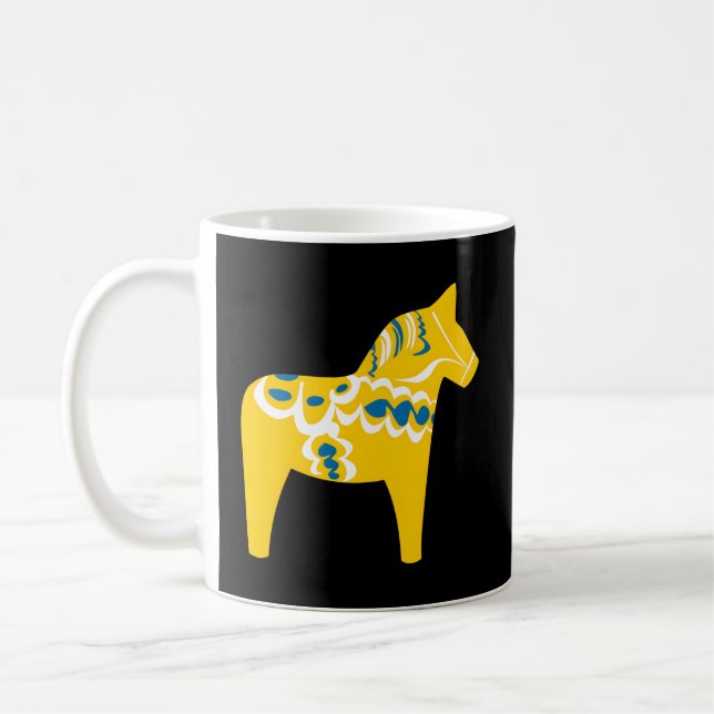 Dala Horse Dalarna Swedish Sweden Sverige Coffee Mug (Left)