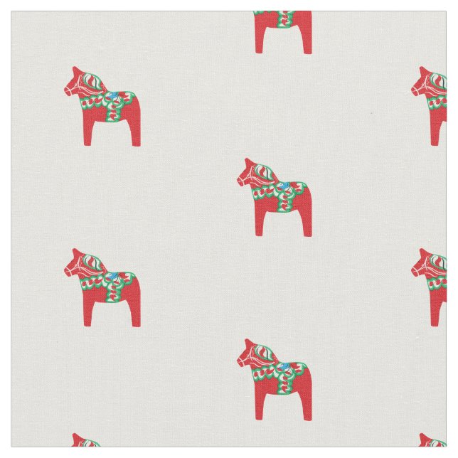 Dala Horse Fabric (Close Up)