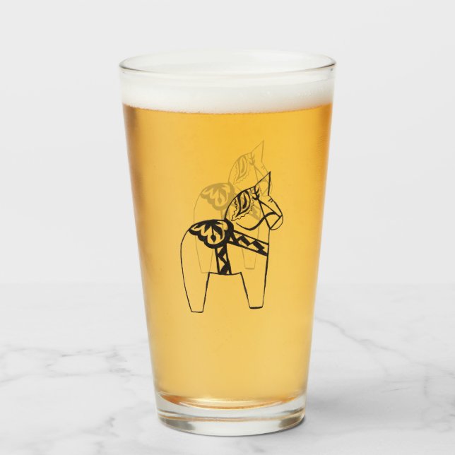 Dala Horse Glass (Front Filled)