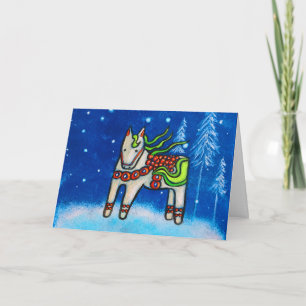 Dala Horse I Christmas Card