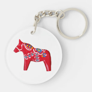 Dala Horse Key Ring