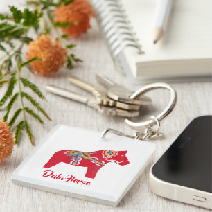 Dala Horse Key Ring