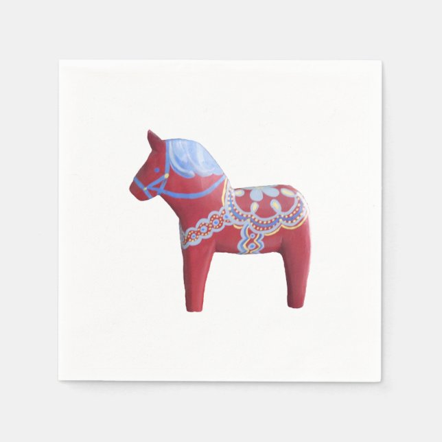 Dala Horse Paper Napkins (Front)