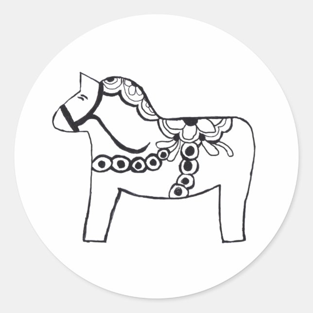 Dala Horse Sticker (Front)