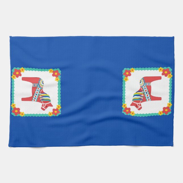 Dala Horse Swedish Kitchen Towel (Horizontal)