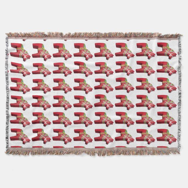 Dala Horse Throw Blanket (Front)