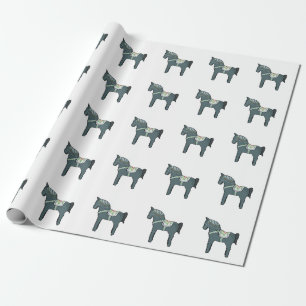 Dala horse wrapping paper