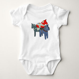 Dala Horses Baby Bodysuit