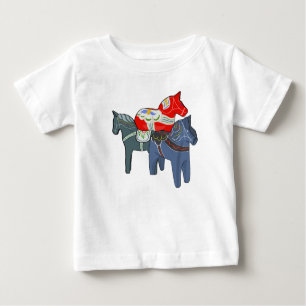 Dala Horses Baby T-Shirt