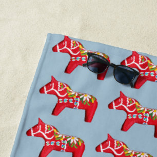 Dala Horses Beach Towel