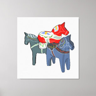 Dala Horses Canvas Print