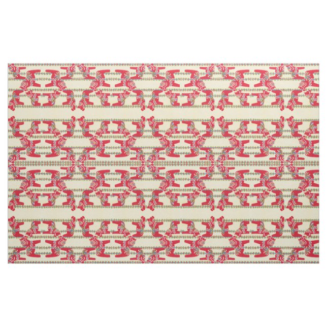 Dala Horses Fabric (Fat Quarter)