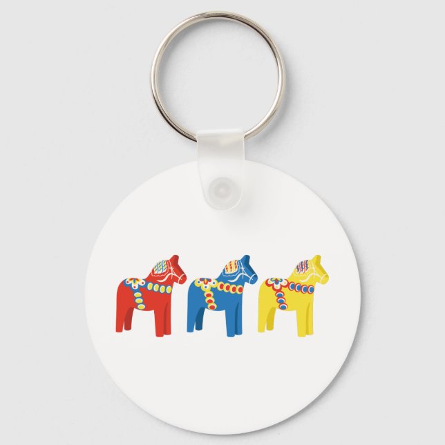 Dala Horses Key Ring (Front)
