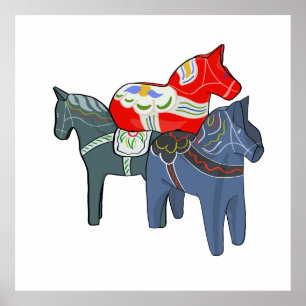 Dala Horses Poster