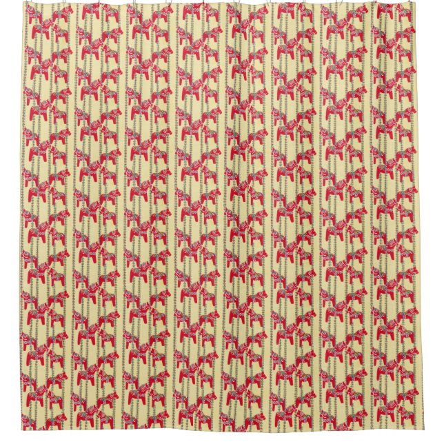 Dala Horses Shower Curtain (Front)