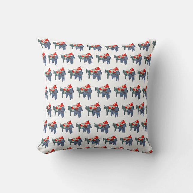 Dala Horses Square Cushion (Front)
