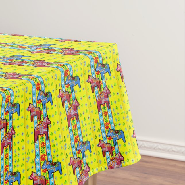 Dala Horses Tablecloth (In Situ)