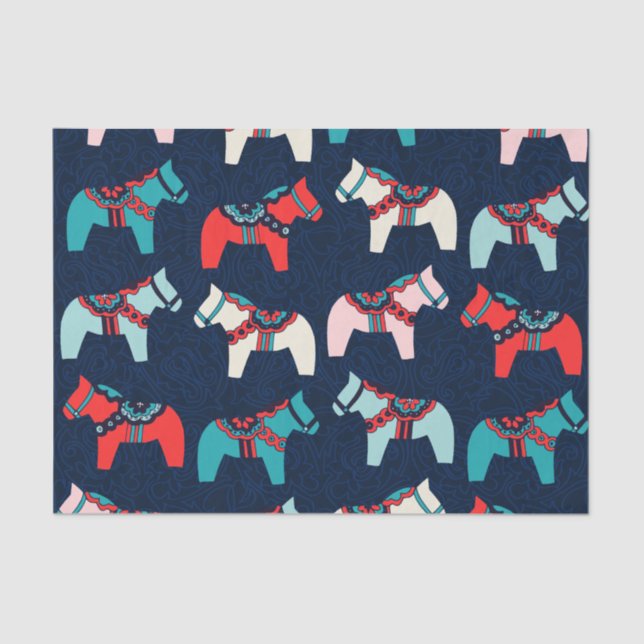 Dala Horses Tissue Paper (Front)