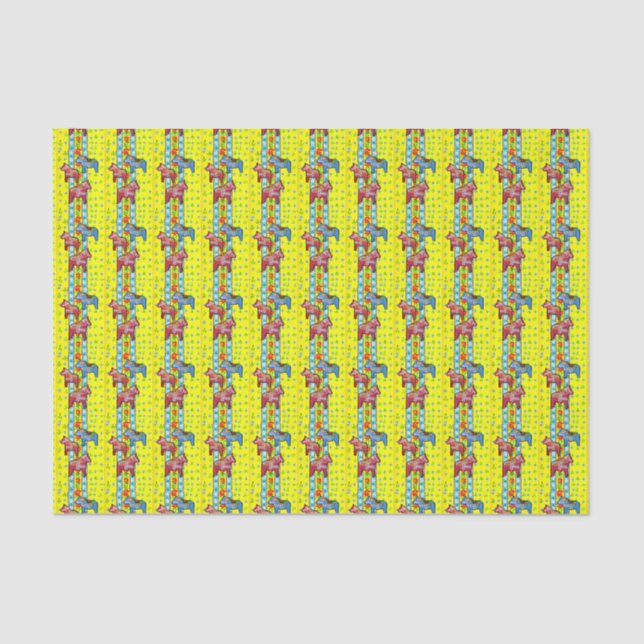Dala Horses Tissue Paper (Front)