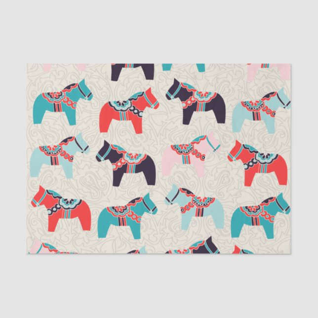 Dala Horses Tissue Paper (Front)