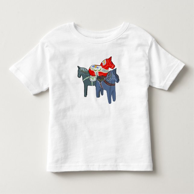 Dala Horses Toddler T-Shirt (Front)