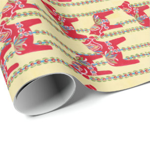 Dala Horses Wrapping Paper