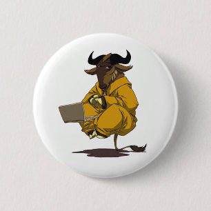Dalai Gnu 6 Cm Round Badge