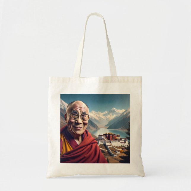Dalai Lama Famous Travel Quote Tote Bag (Front)