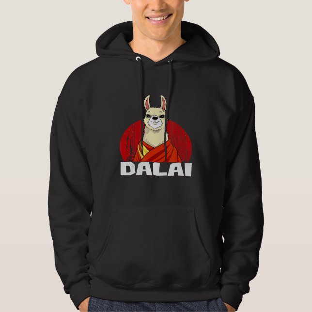 Dalai Lama Llama Hoodie (Front)