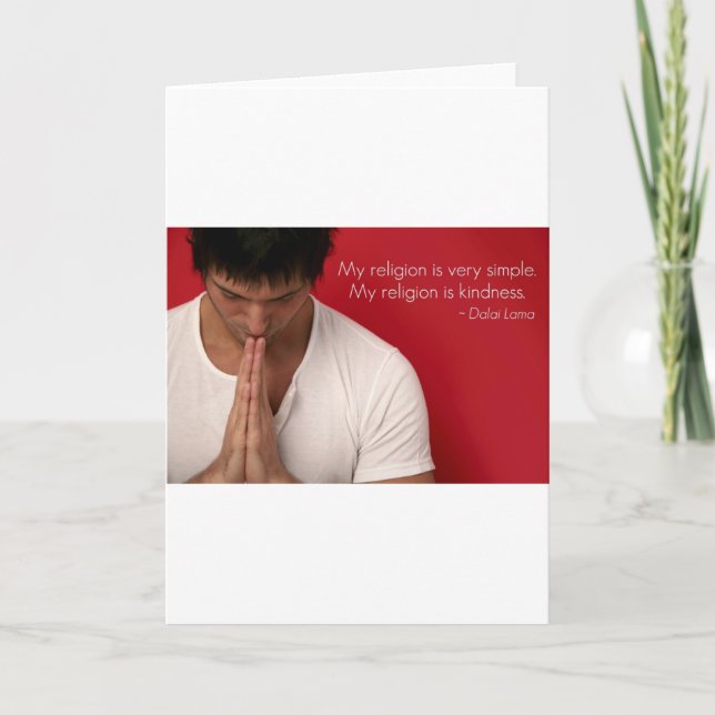 Dalai Lama 'my religion is kindness' quote Card (Front)