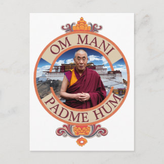 Dalai Lama Potala Palace Om Mani Padme Hum Postcard
