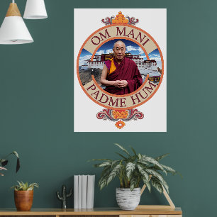 Dalai Lama Potala Palace Om Mani Padme Hum Poster