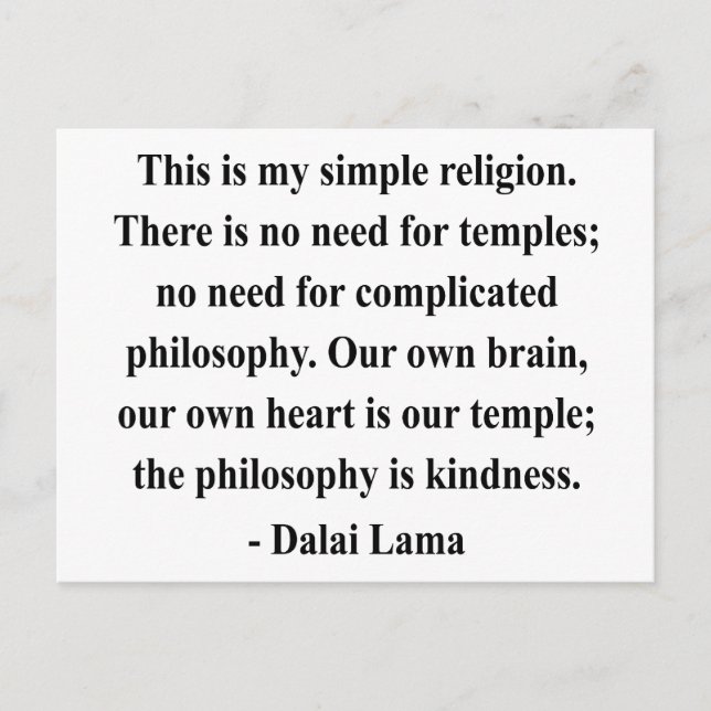dalai lama quote 6a postcard (Front)