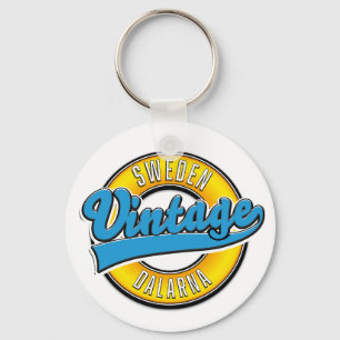 Dalarna Sweden vintage Key Ring