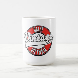 Dalat vietnam retro logo coffee mug