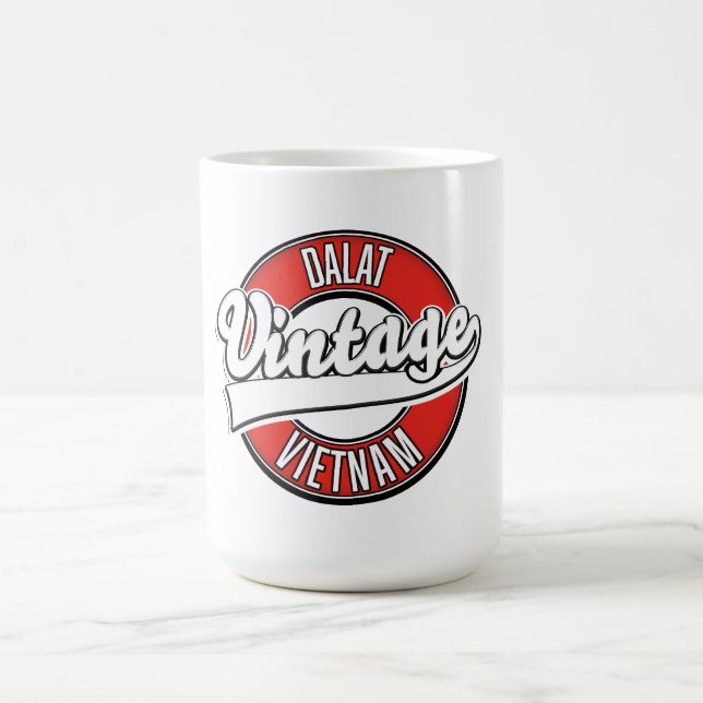 Dalat vietnam retro logo coffee mug (Center)