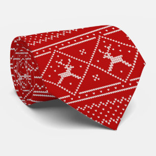 Dale Christmas Collection Red Christmas Sweater Tie