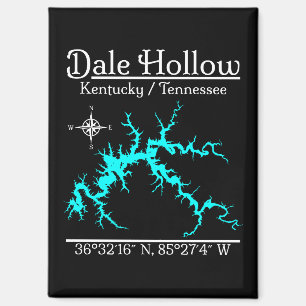 Dale Hollow Lake Kentucky Tennessee Nautical Map M Magnet
