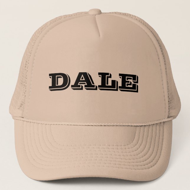 Dale on a Khaki Trucker Hat (Front)