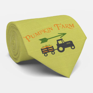 Dale Pumpkin Farm Fall on a tan Tie