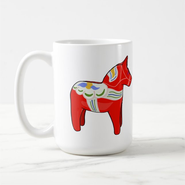 Dalecarlian horse coffee mug (Left)