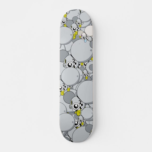 Dalek "Old School" Grey Skateboard (Front)