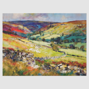 "Dales in Bloom" – A Yorkshire Landscape Tissue Paper