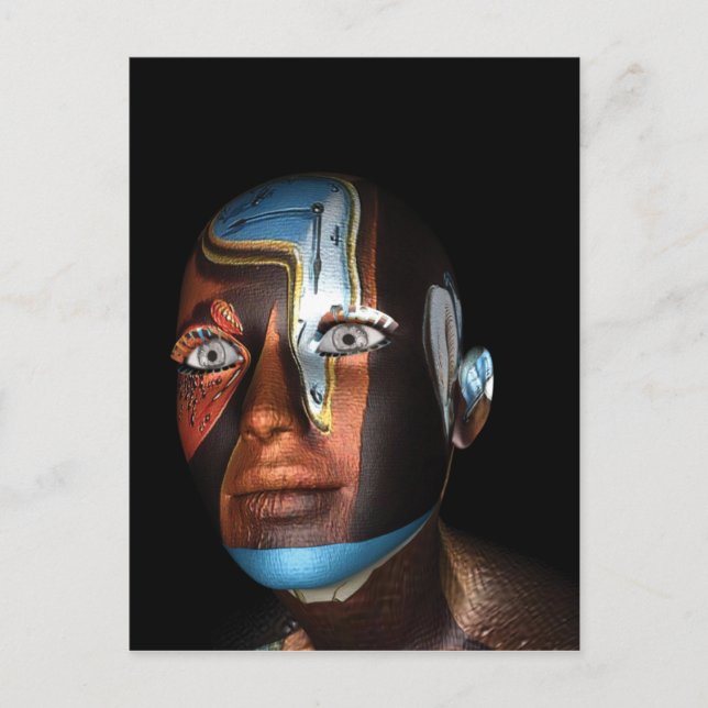 Dali 3d Illustrations on Merchandise Postcard (Front)