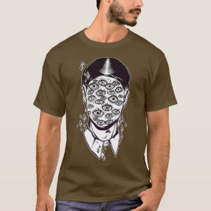 Dali Surreal   Noir Retro Eyes on Face Tattoo Art  T-Shirt