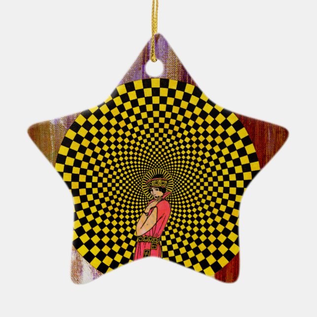 Daliance by Michael Moffa Ceramic Tree Decoration (Front)