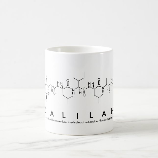 Dalilah peptide name mug (Center)