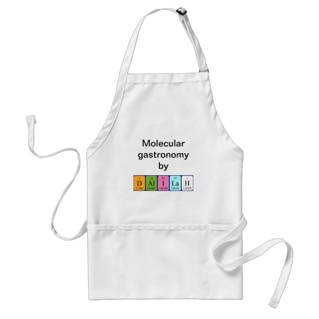 Dalilah periodic table name apron (Front)