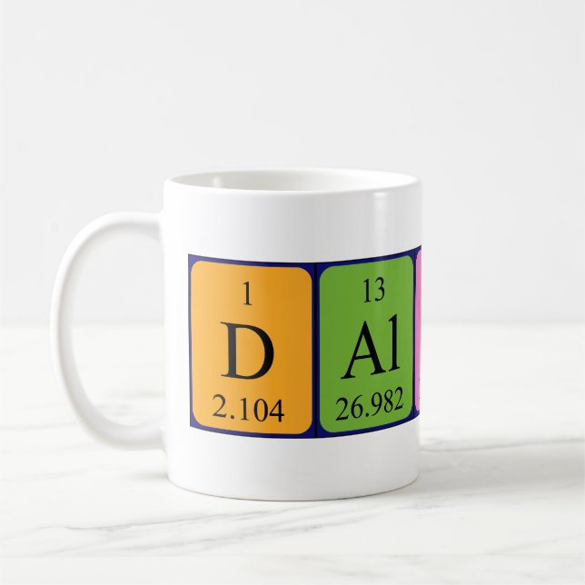 Dalilah periodic table name mug (Left)
